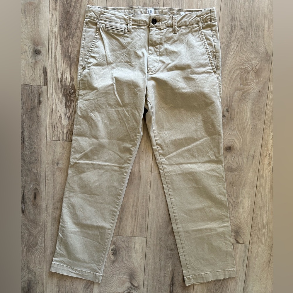 GAP Men's Khaki Straight Leg Chinos